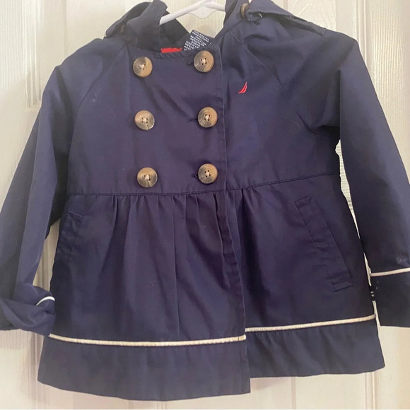 Nautica Double Breasted Hooded Pea Coat - Picture 1 of 7